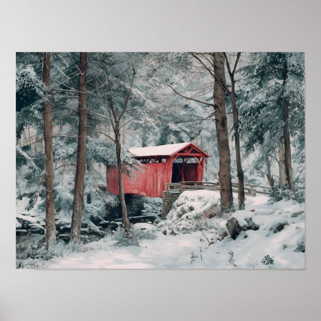 Poster Pont couvert (Devant)