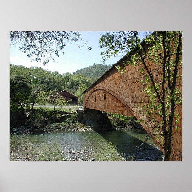 Poster Pont couvert à Bridgeport, Californie (Devant)