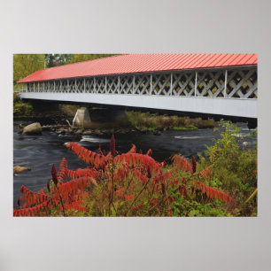 Poster Pont couvert Ashuelot de 159 pieds s'étendant