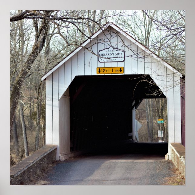 Poster Pont couvert de Sheard's Mill (Devant)