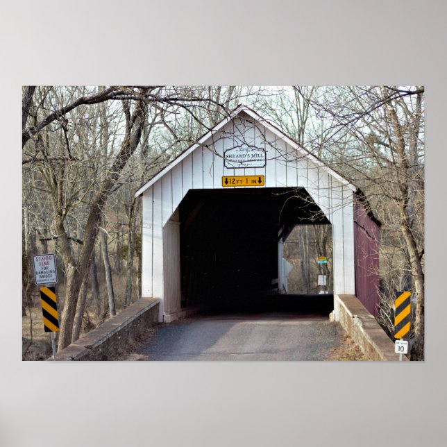 Poster Pont couvert de Sheard's Mill (Devant)