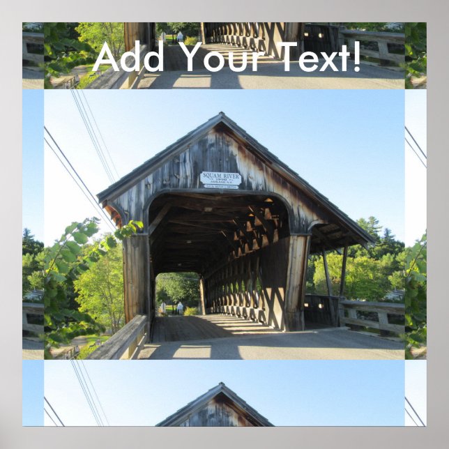Poster Pont couvert de Squam River (Devant)