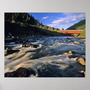 Poster Pont couvert d'Office le plus long de l'Oregon à