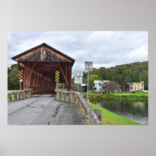 Poster Pont couvert, Downsville, New York