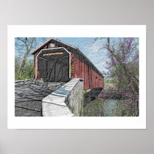 Poster Pont couvert - Lancaster, PA - imprimer