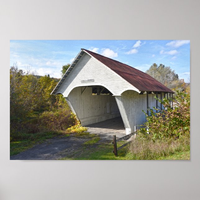 Poster Pont couvert Schoolhouse, Vermont (Devant)