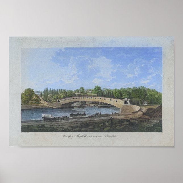 Poster Pont couvert Schuylkill River Philadelphia Imprime (Devant)