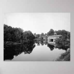 Poster Pont couvert sur le ruisseau Otter