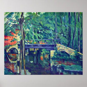 Poster Pont dans la forêt par Paul Cezanne
