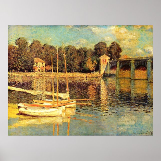 Poster Pont d'Argenteuil Claude Monet (Devant)