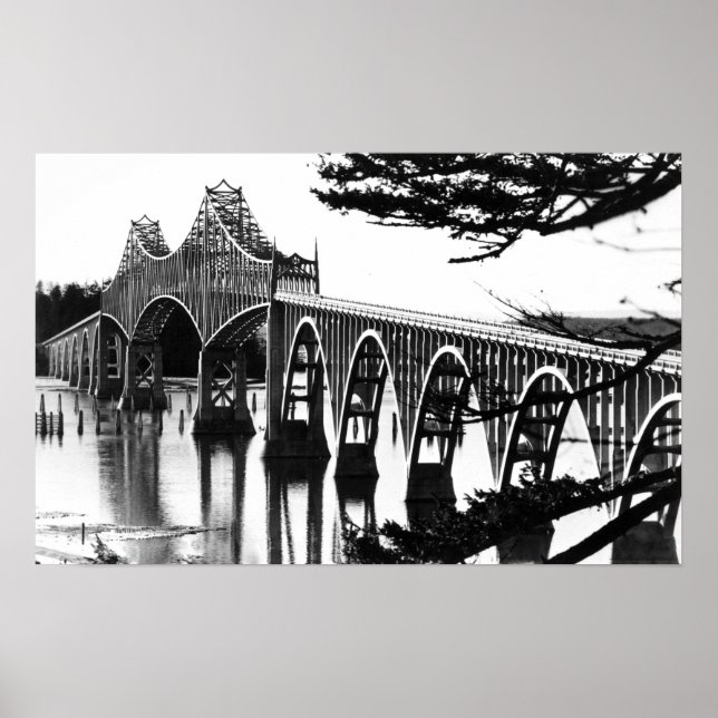Poster Pont de Coos Bay PhotographiePont Nord, OU (Devant)