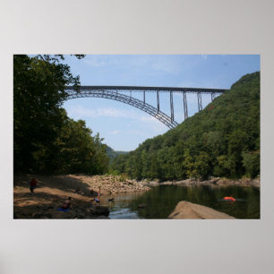 Poster Pont de gorge de nouvelle rivière WVA
