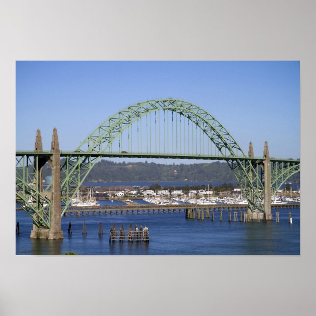 Poster Pont de la baie de Yaquina qui enjambe la baie de  (Devant)