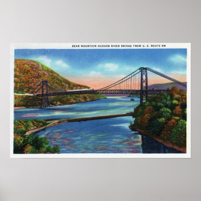 Poster Pont de la rivière Hudson de Bear Mountain (Devant)