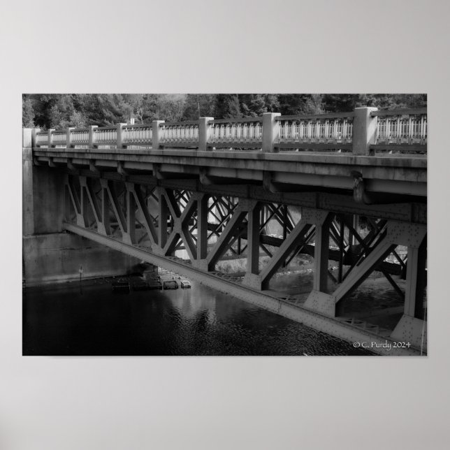 Poster Pont de la rivière Ocqueoc (Devant)