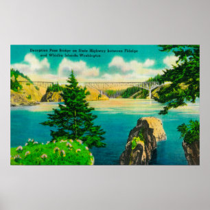 Poster Pont de la tromperie, Fidalgo et Whidby Island