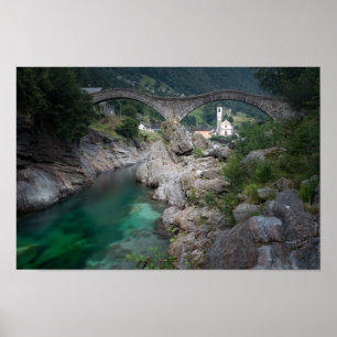 Poster Pont de Lavertezzo dans la vallée de Verzasca, Sui