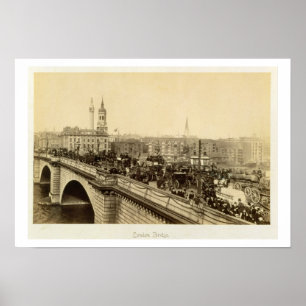 Poster Pont de Londres, c.1880 (photo de sépia)