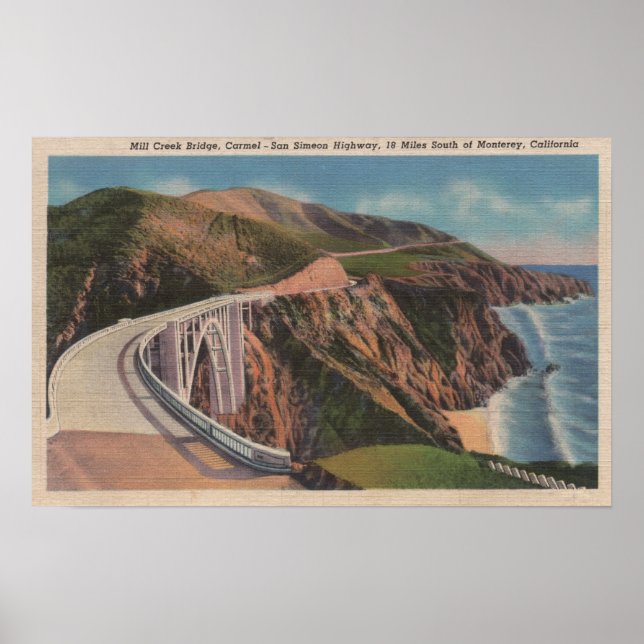 Poster Pont de Mill Creek sur San Simeon Hwy près de (Devant)