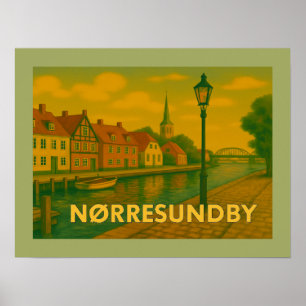 Poster Pont de Nørresundby Danemark