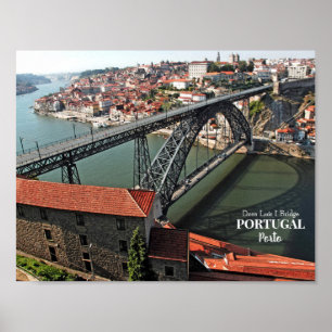 Poster Pont de Porto au-dessus du fleuve Douro, Portugal