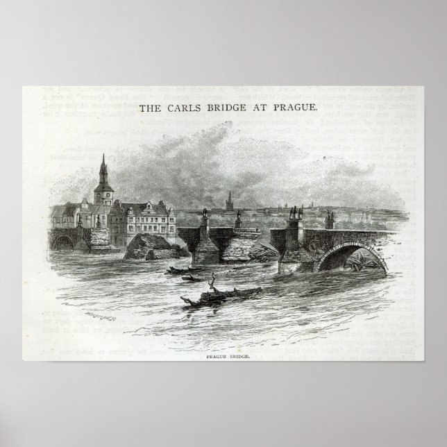 Poster Pont de Prague, de 'Leisure Hour', 1891 (Devant)