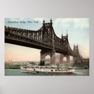 Poster Pont de Queensboro, cru 1915 de New York City