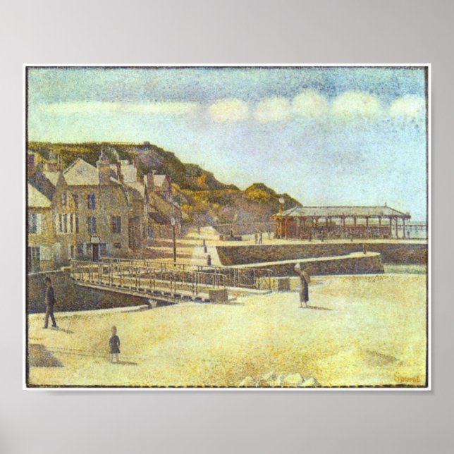 Poster Pont de Seurat et Port de Port-en-Bessin (Devant)