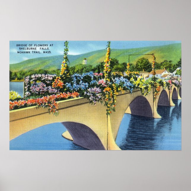 Poster Pont des fleurs de Shelburne Falls (Devant)