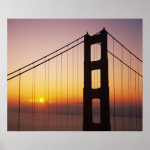 Poster Pont du Golden Gate, San Francisco, Californie,