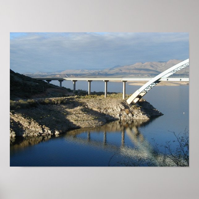 Poster Pont du lac Roosevelt, Arizona (Devant)