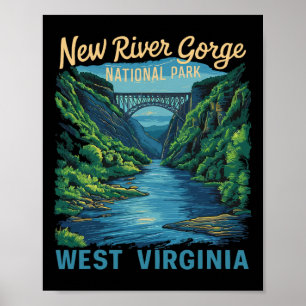 Poster Pont du parc national de New River Gorge Rafting R