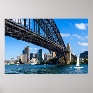 Poster Pont du port de Sydney au-dessus de la ville