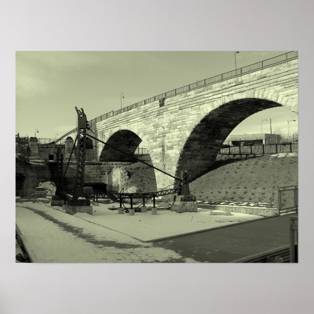 Poster Pont en arc de pierre (Devant)