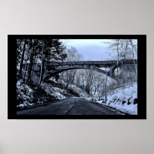 Poster Pont en hiver