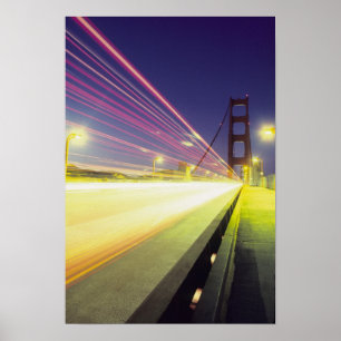 Poster Pont Golden Gate, feux de circulation, San