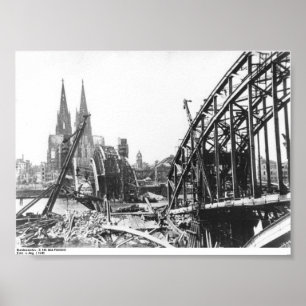 Poster Pont Hohenzollern de Cologne - Hohenzollernbrücke