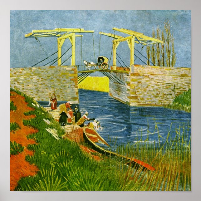 Poster Pont Langlois à Arles Van Gogh Art (Devant)