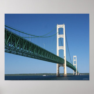 Poster Pont Mackinac du détroit