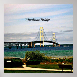 Poster Pont Mackinac, île Mackinac,