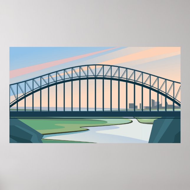 Poster Pont métallique (Devant)