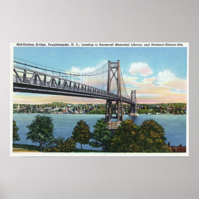 Poster Pont Mid-Hudson à Roosevelt Nat'l Historique (Devant)
