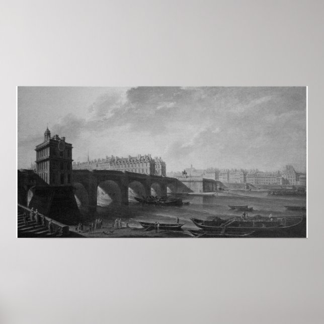 Poster Pont Neuf – Paris – Nicolas-Jean-Baptiste Raguenet (Devant)