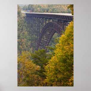 Poster Pont New River Gorge Bridge, Nouvelle Gorge River
