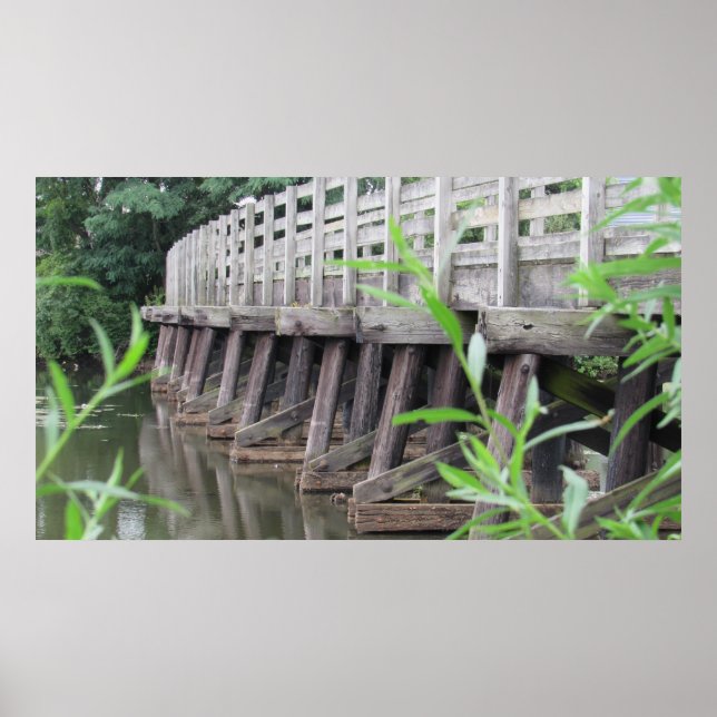 Poster Pont pieds en bois (Devant)