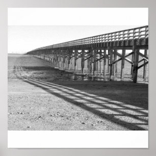 Poster pont poudrière duxbury ma. marée basse