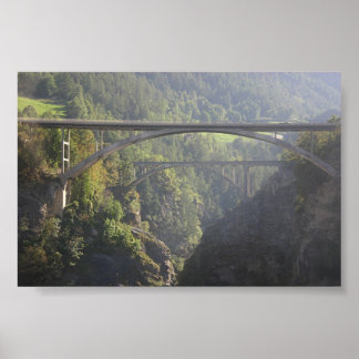 Poster Pont près de Brigg Switzerland