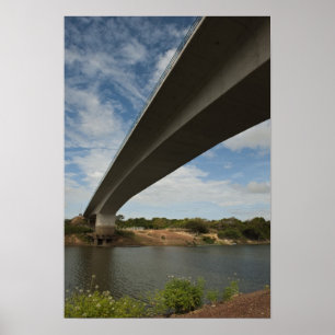 Poster Pont reliant la Guyane au Brésil sur le Takutu