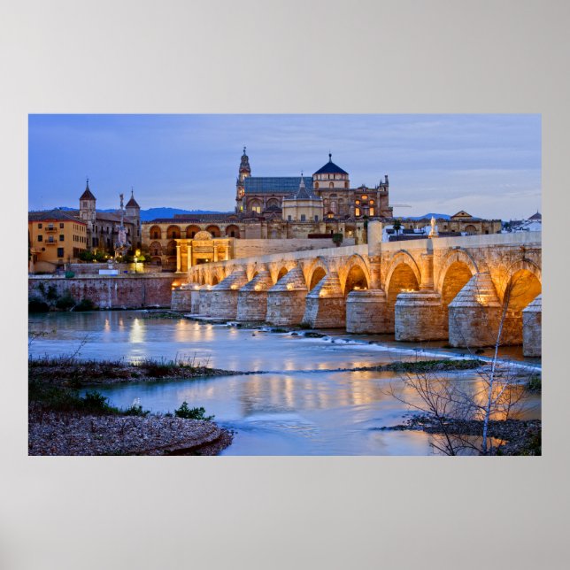 Poster Pont romain et la Mezquita à Cordoue (Devant)