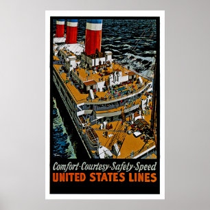 Poster Pont supérieur SS Leviathan